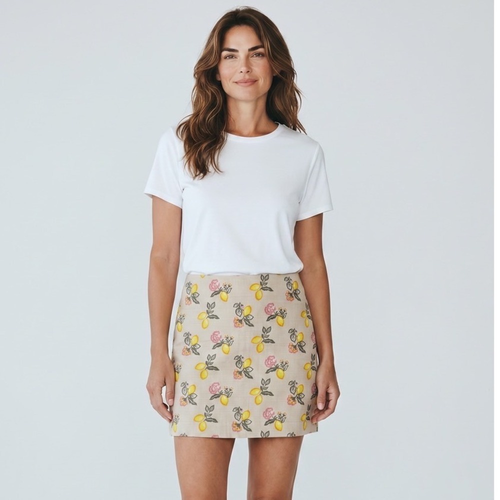 Loft Outlet Women Lemon Floral Print Mini Skirt Cream Yellow 10 ALine
Whimsical